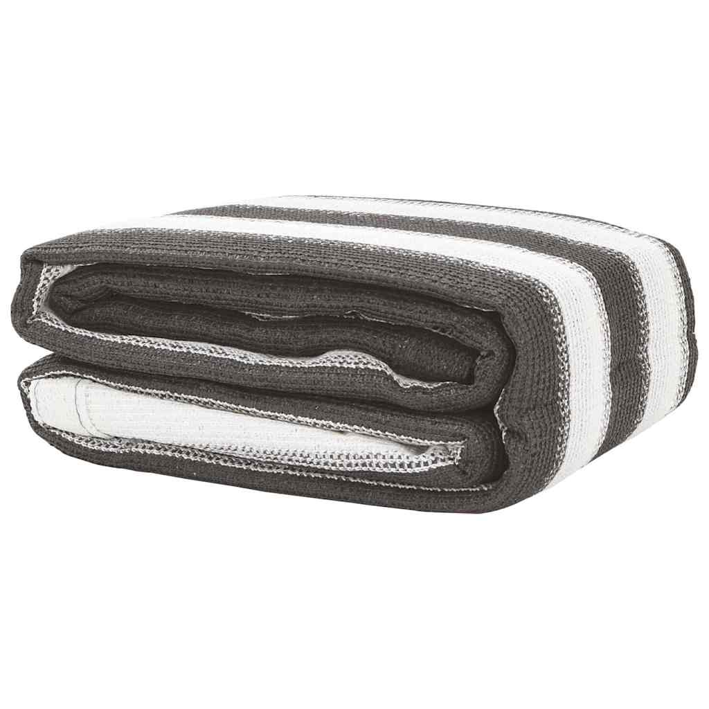 Zeltteppich 400X700 Cm Hdpe Anthrazit Und Weiß