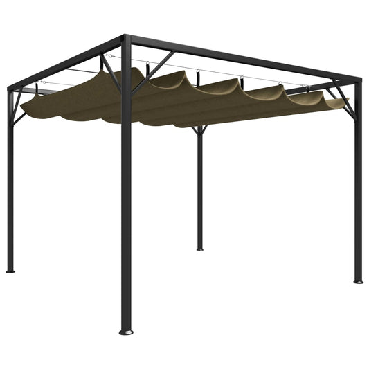 Gartenpavillon Mit Ausziehbarem Dach 3X3 M 180 G/M²