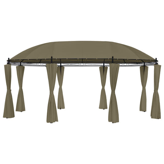 Pavillon Mit Vorhängen 520X349X255 Cm 180 G/M²
