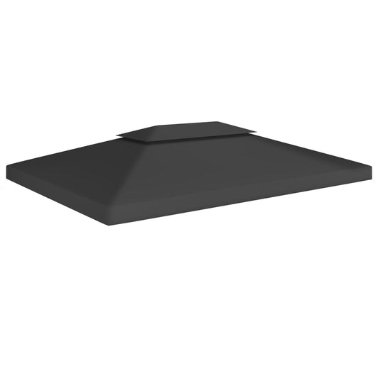 Pavillon-Dachplane Mit Kaminabzug 310 G/M² Schwarz