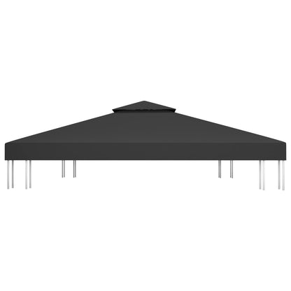 Pavillon-Dachplane Mit Kaminabzug 310 G/M² Schwarz