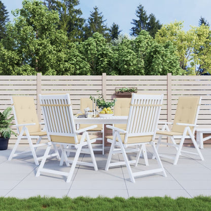 Gartenstuhlauflagen Für Hochlehner 4Stk. 120X50X3Cm Stoff Beige