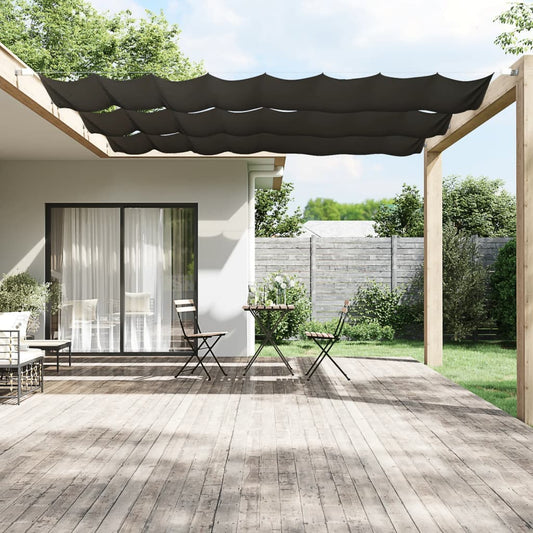 Senkrechtmarkise Anthrazit 100X600 Cm Oxford-Gewebe Schwarz