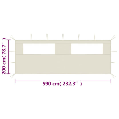 Pavillon-Seitenwand Mit Fenstern