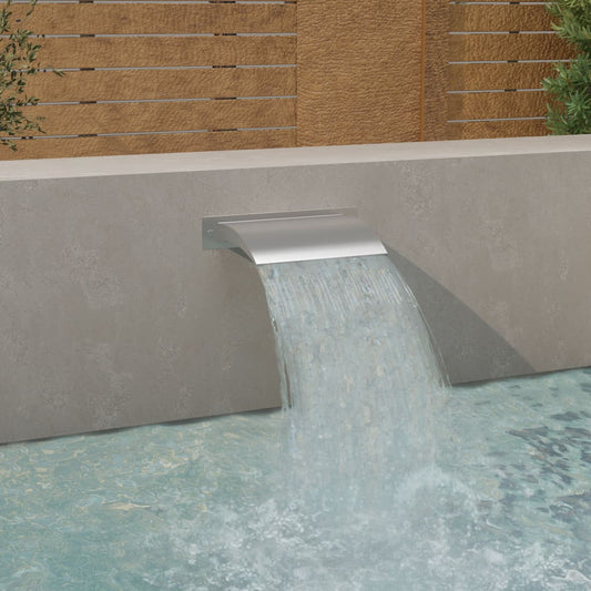 Pool-Wasserfall Silber 45X9X26 Cm Edelstahl