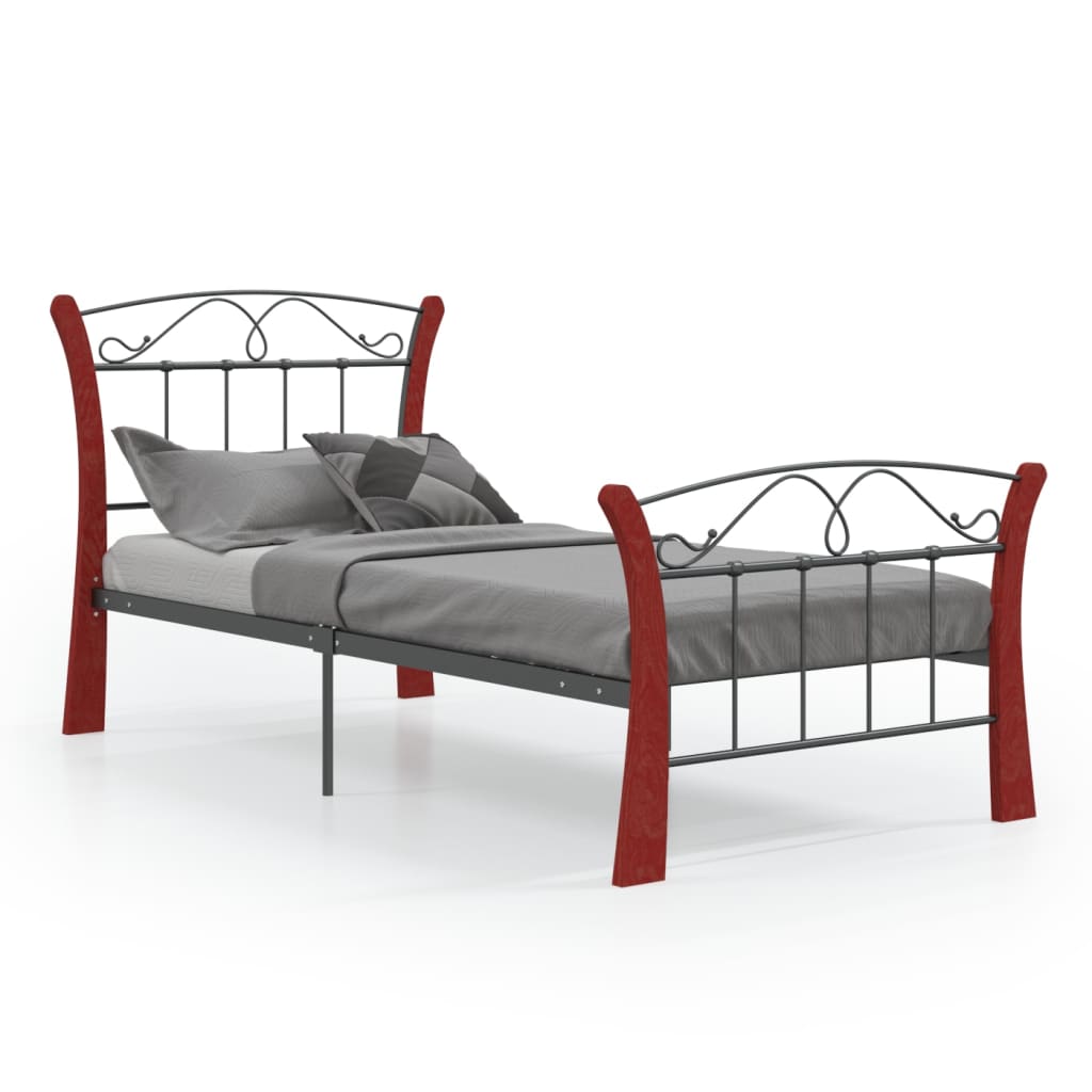 Bettgestell Schwarz Metall