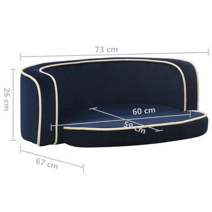 Hundesofa Klappbar 73X67X26 Cm Plüsch Waschbares Kissen