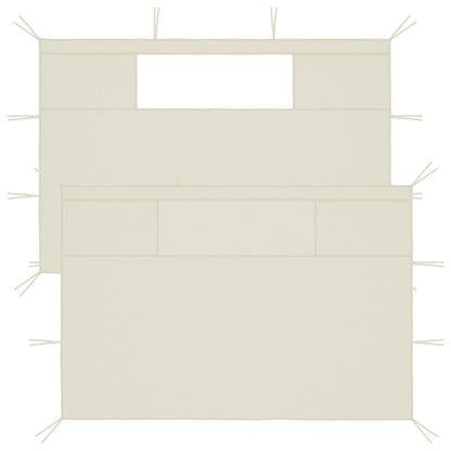 Pavillon-Seitenwände Mit Fenstern 2 Stk.