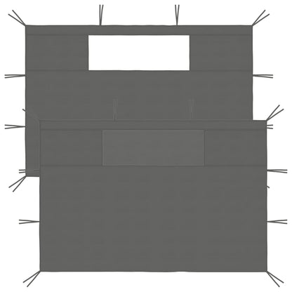 Pavillon-Seitenwände Mit Fenstern 2 Stk.