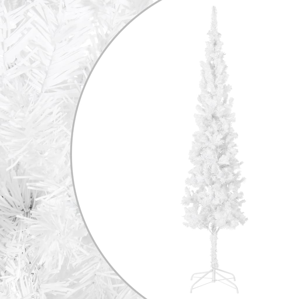 Schlanker Weihnachtsbaum Weiß 210 Cm