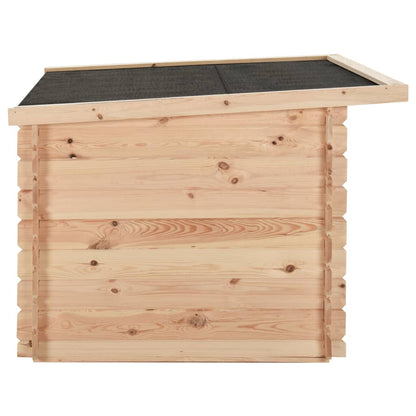 Hundehütte122,5X118X82,6 Cm Massivholz Kiefer 14 Mm