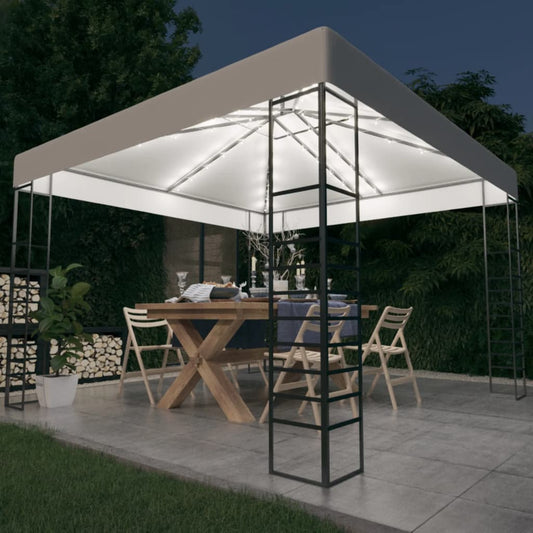 Gartenzelt Mit Led-Lichterkette 3X3 M