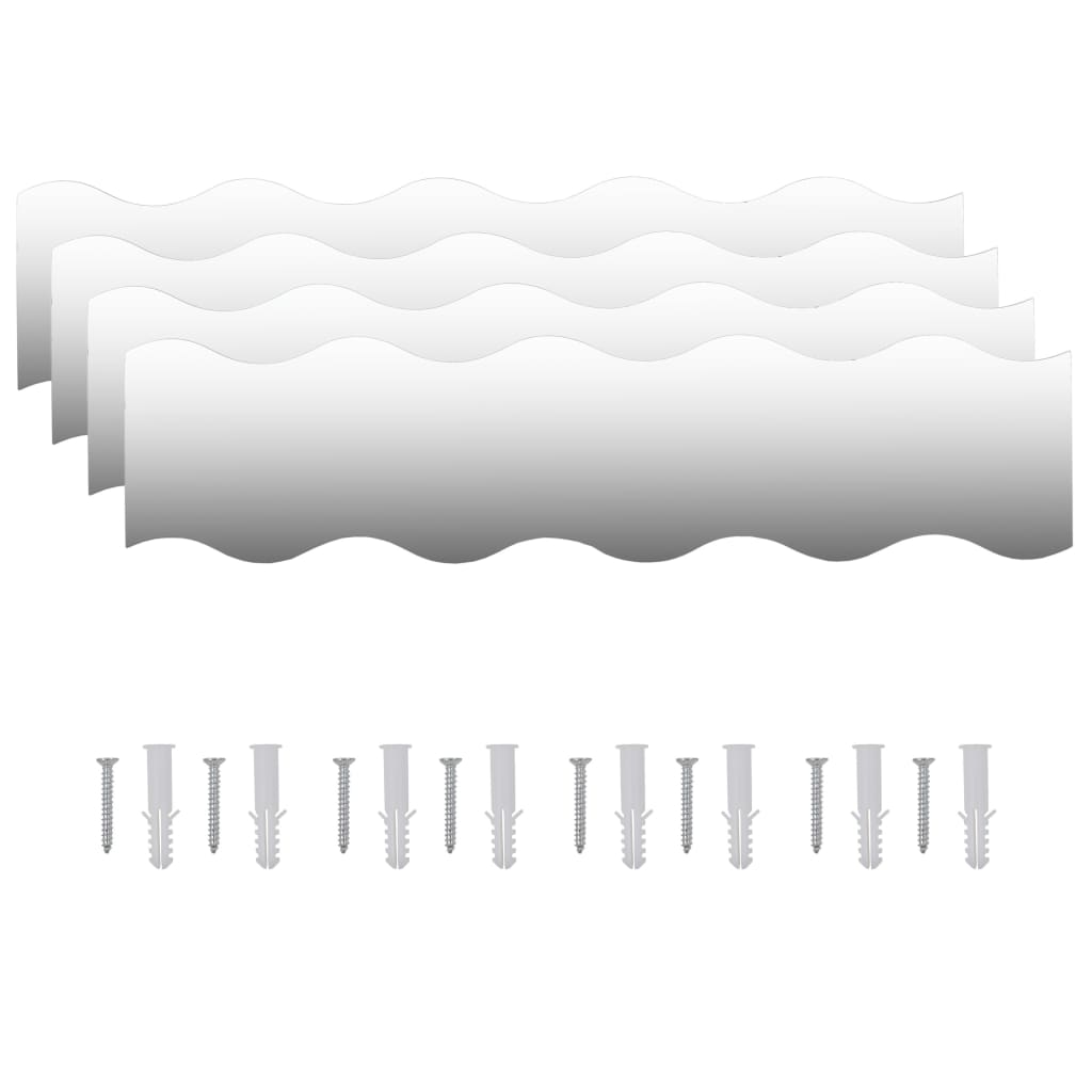 Wandspiegel 4 Stk. Glas In Wellen-Design