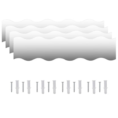 Wandspiegel 4 Stk. Glas In Wellen-Design
