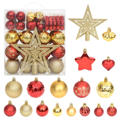 70-Tlg. Weihnachtskugel-Set En Und Rot