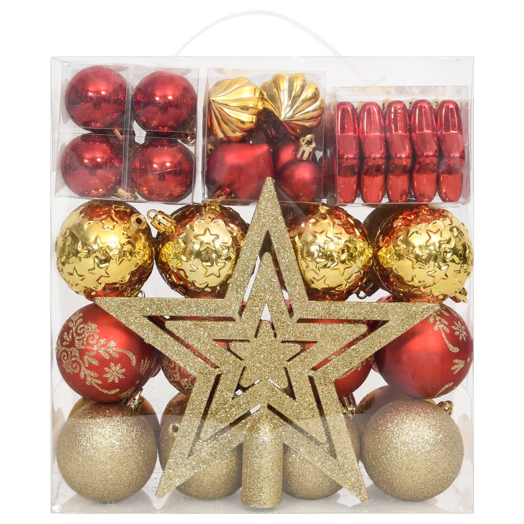 70-Tlg. Weihnachtskugel-Set En Und Rot