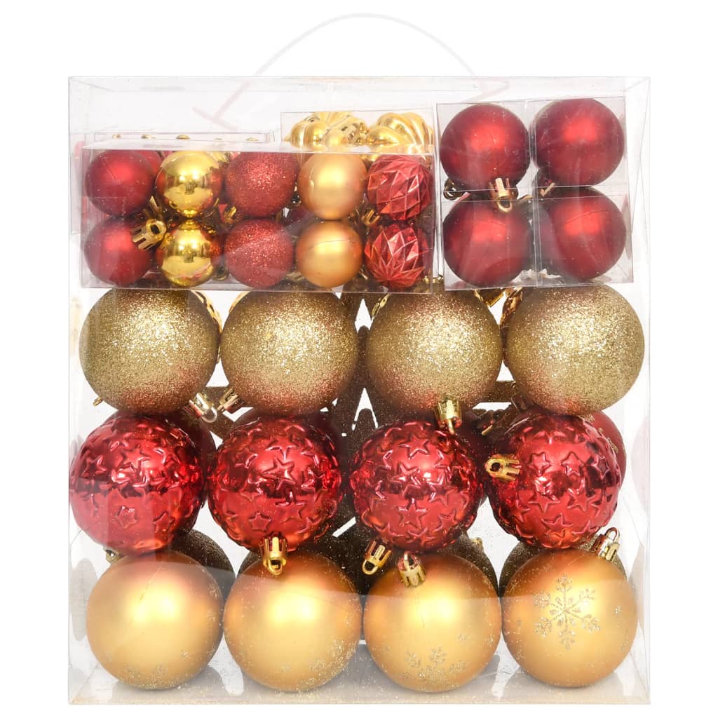 70-Tlg. Weihnachtskugel-Set En Und Rot
