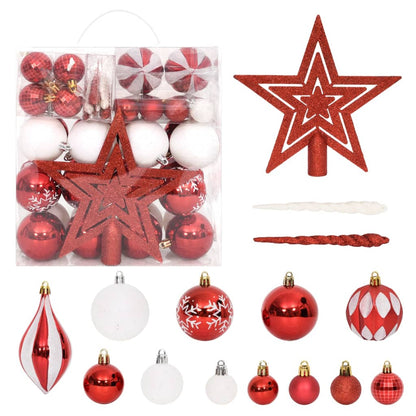 70-Tlg. Weihnachtskugel-Set En Und Rot