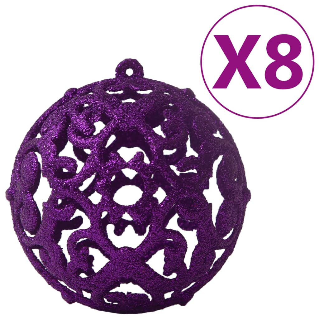 100-Tlg. Weihnachtskugel-Set Lila