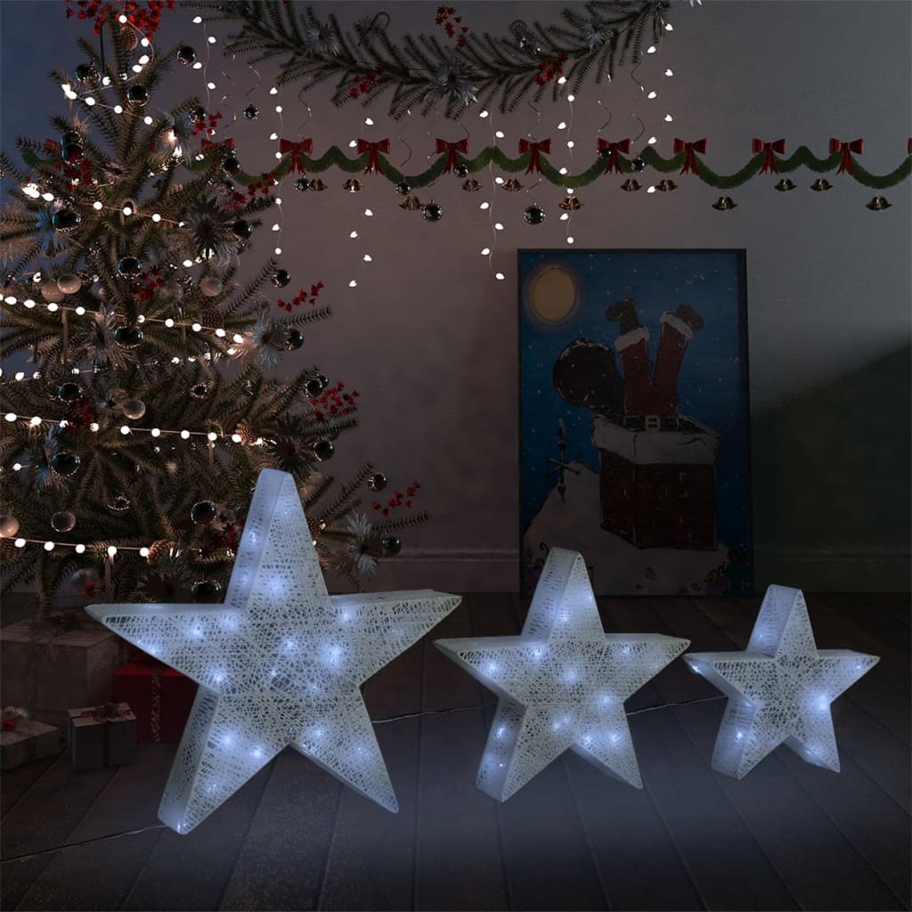 Weihnachtssterne 3 Stk. En Mesh Led Outdoor Indoor