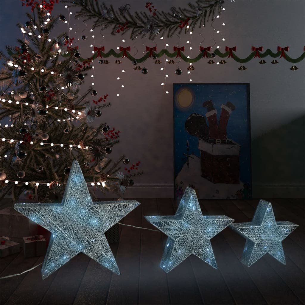 Weihnachtssterne 3 Stk. En Mesh Led Outdoor Indoor