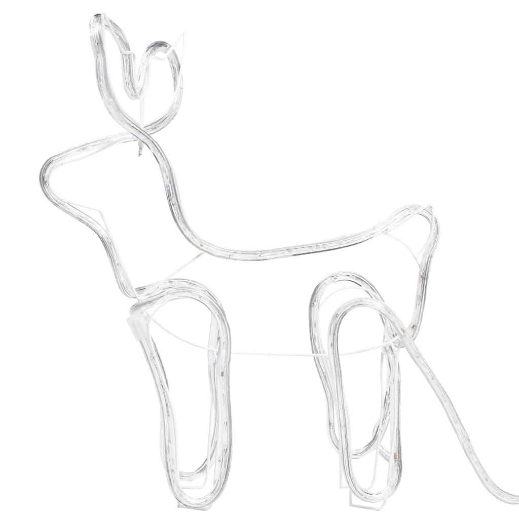 Weihnachtsdekoration Rentiere Und Schlitten Outdoor 576 Leds Blau