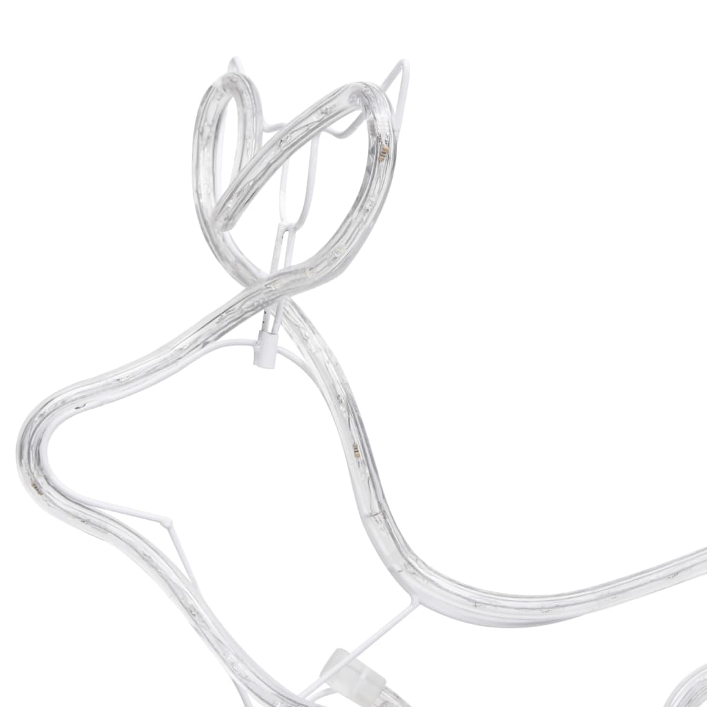 Weihnachtsdekoration Rentiere Und Schlitten Outdoor 576 Leds Blau