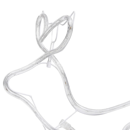 Weihnachtsdekoration Rentiere Und Schlitten Outdoor 576 Leds Blau