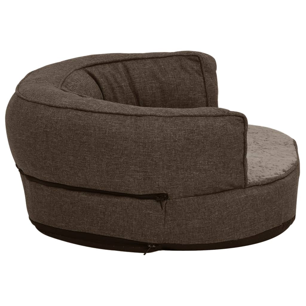 Hundematratze Ergonomisch 90X64 Cm Leinenoptik Fleece