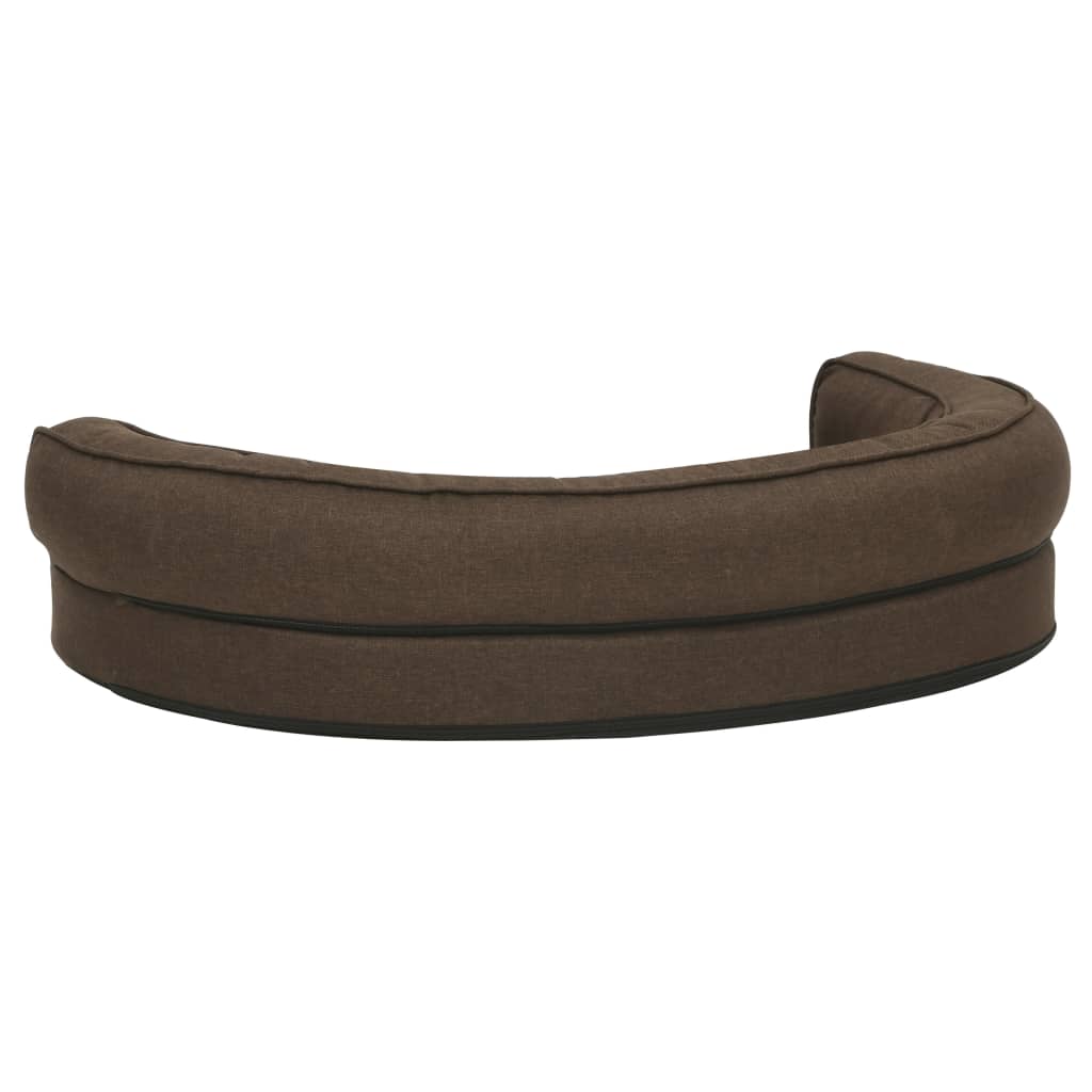 Hundematratze Ergonomisch 90X64 Cm Leinenoptik Fleece