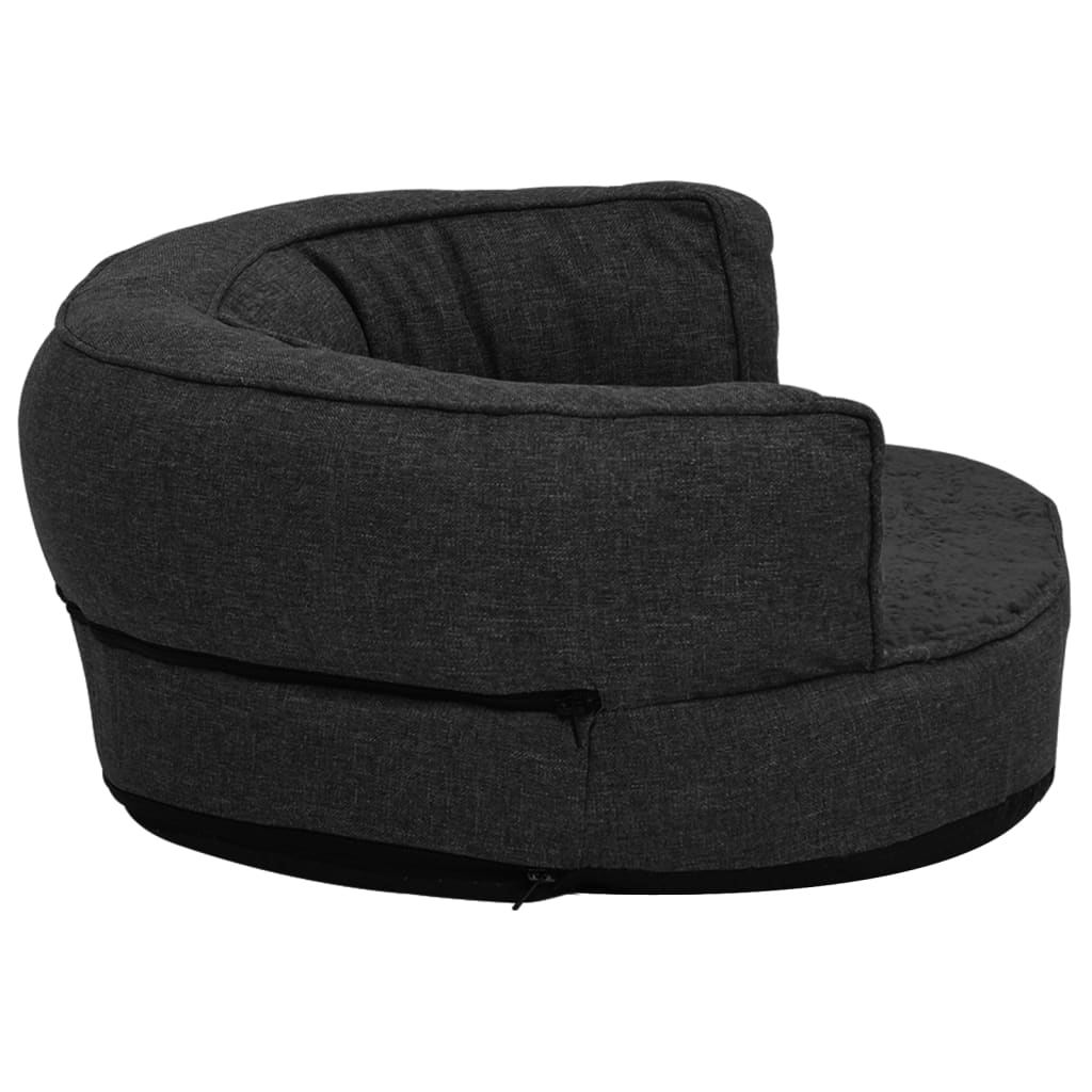 Hundematratze Ergonomisch 90X64 Cm Leinenoptik Fleece