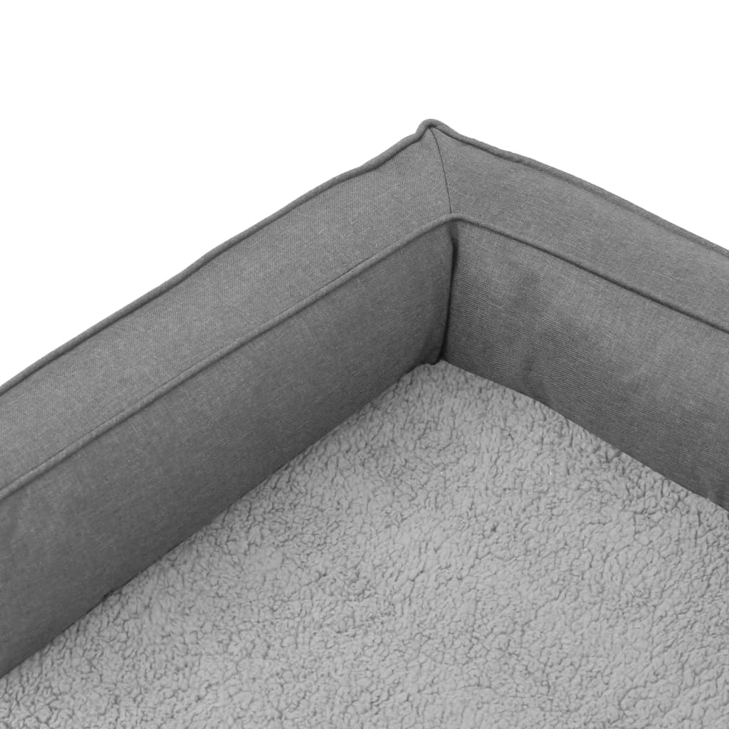 Hundematratze Ergonomisch 90X64 Cm Leinenoptik Fleece