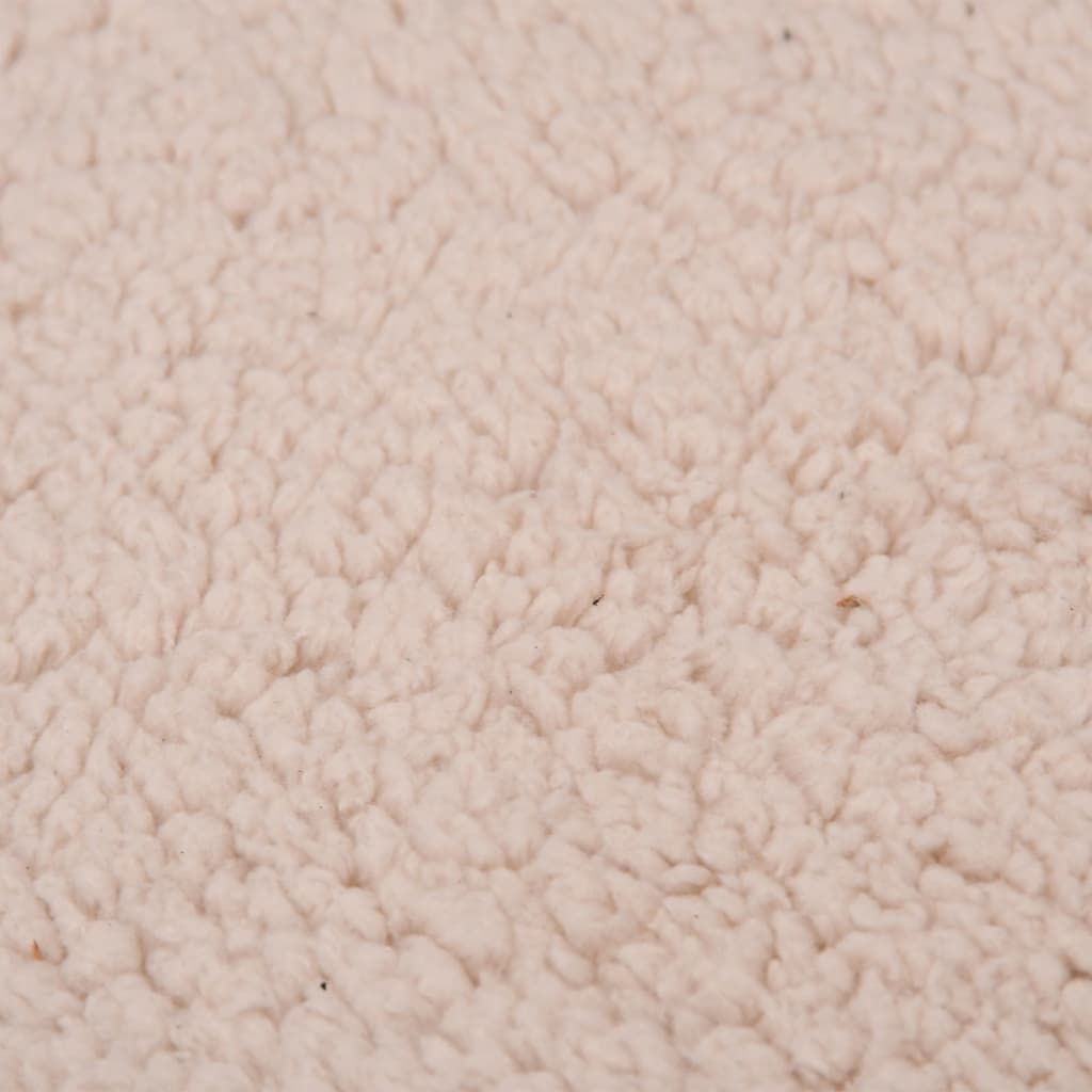 Hundematratze Ergonomisch 90X64 Cm Leinenoptik Fleece Braun