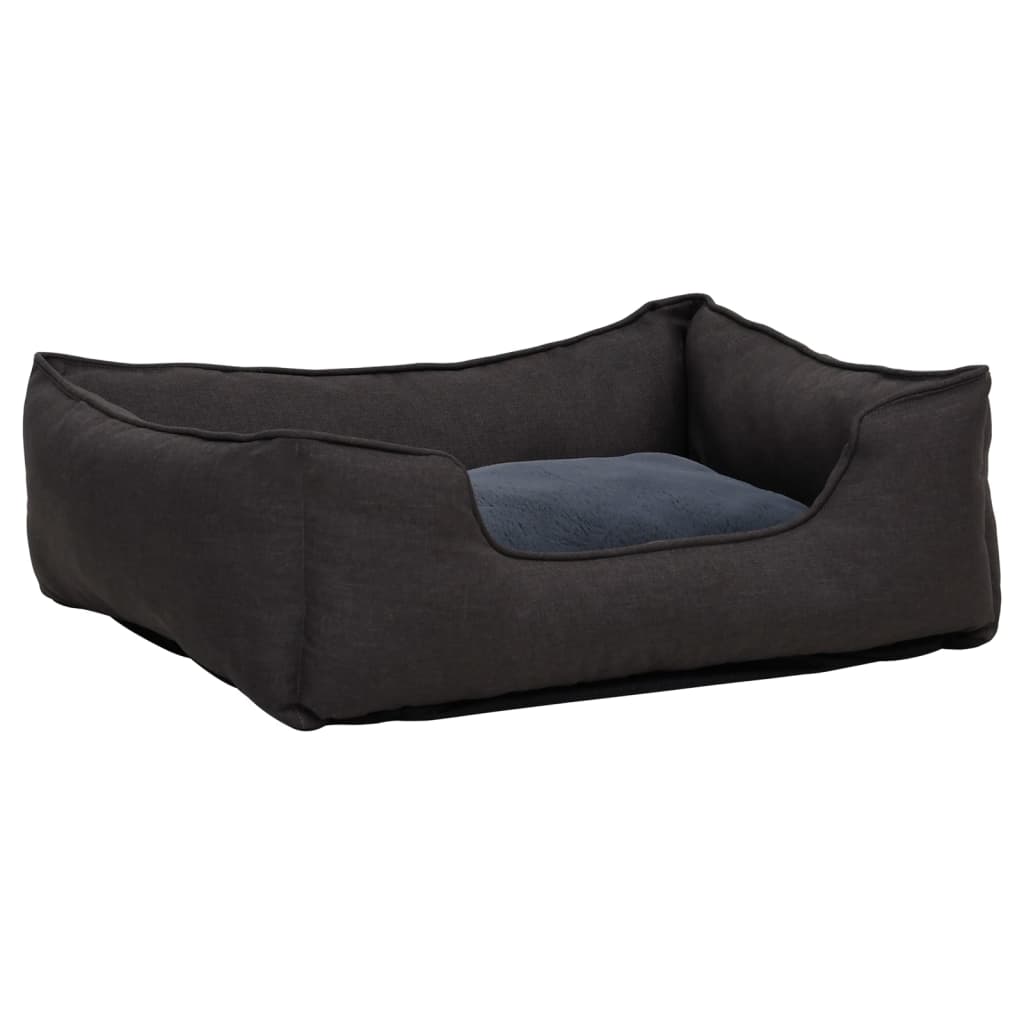 Hundebett 65X50X20 Cm Fleece Leinenoptik