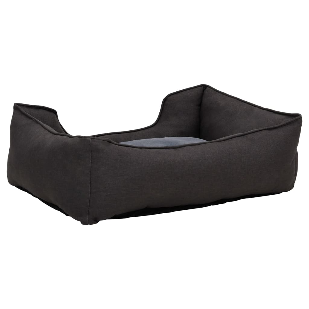 Hundebett 65X50X20 Cm Fleece Leinenoptik