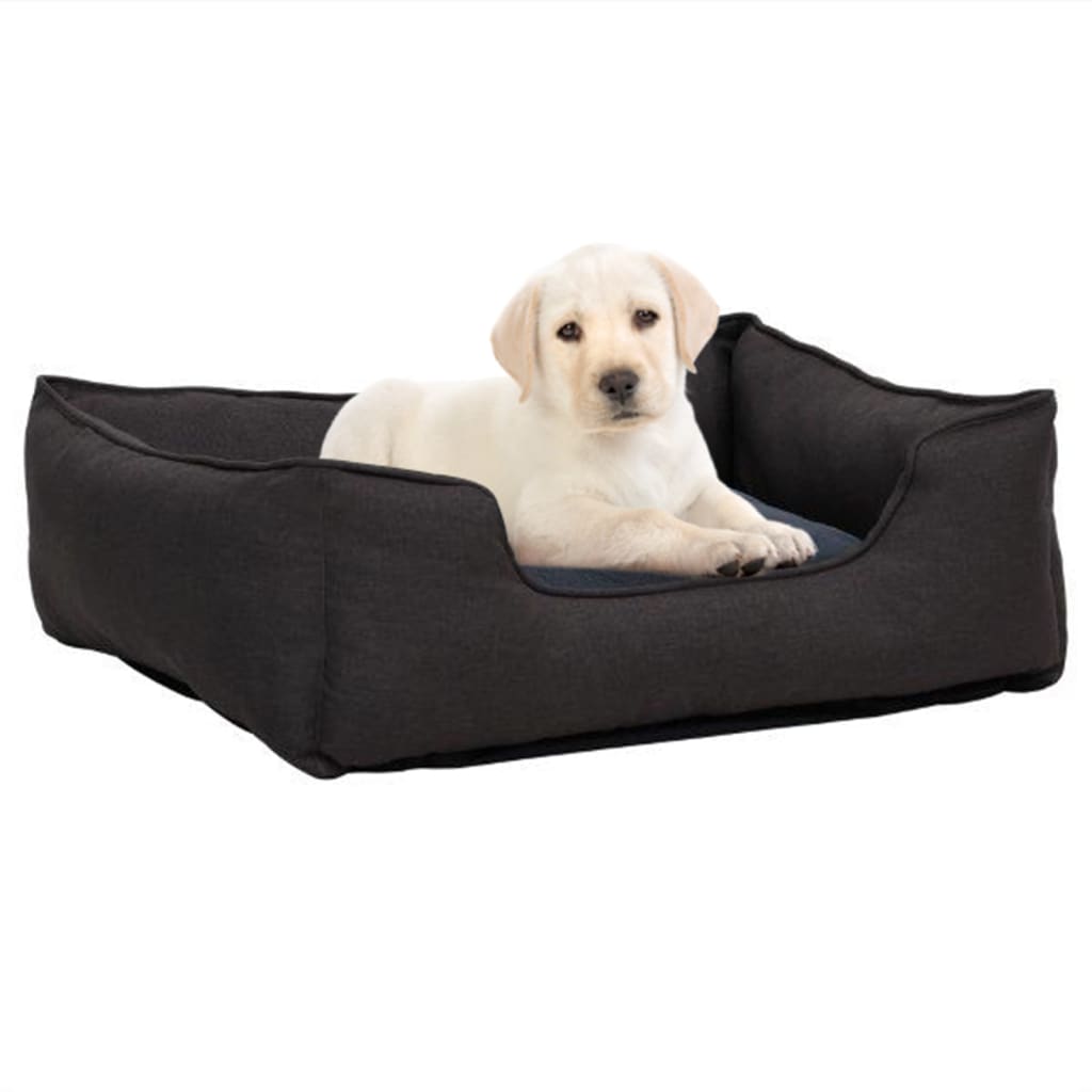 Hundebett 110,5X80,5X26 Cm Fleece Leinenoptik