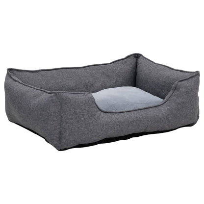 Hundebett 65X50X20 Cm Fleece Leinenoptik
