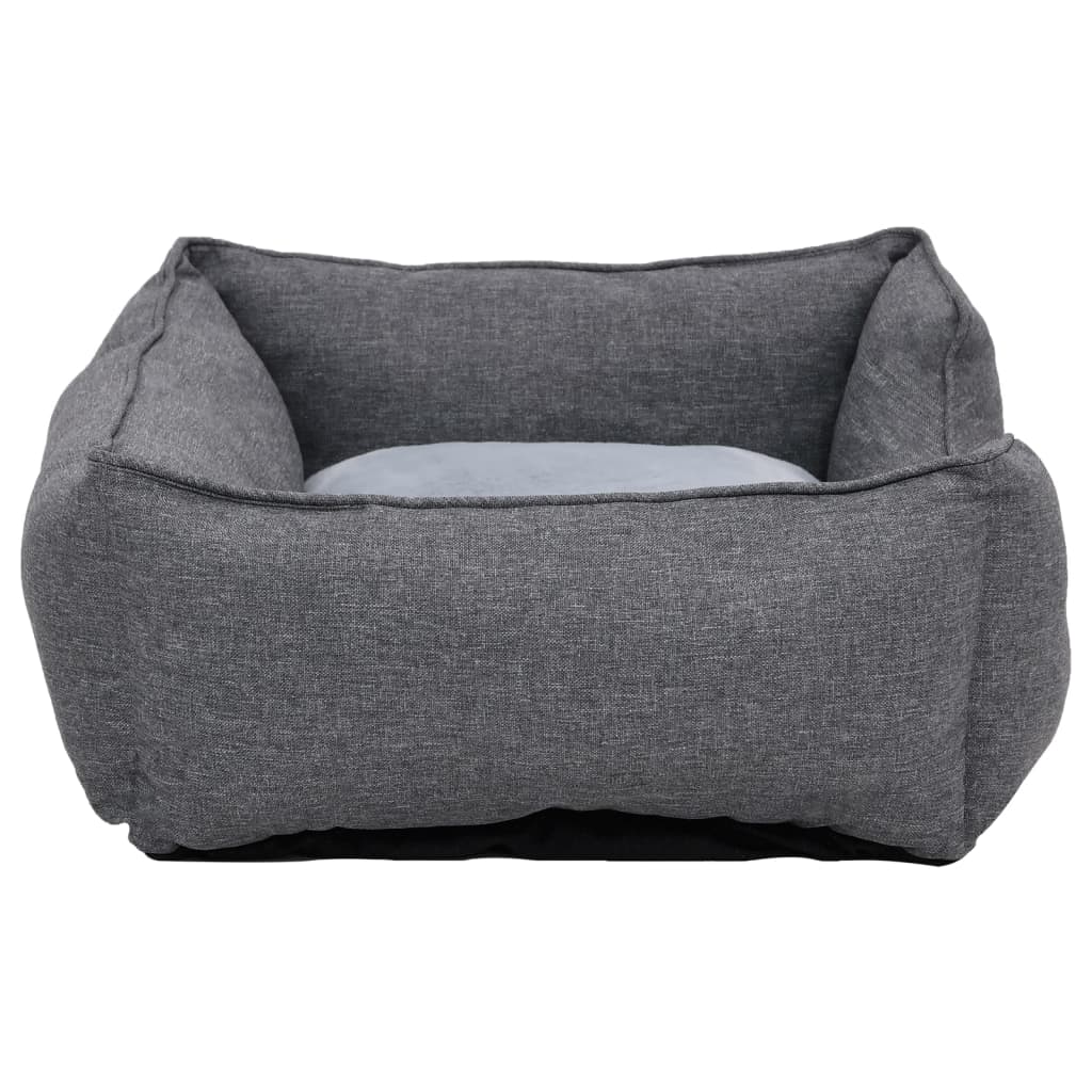 Hundebett 65X50X20 Cm Fleece Leinenoptik