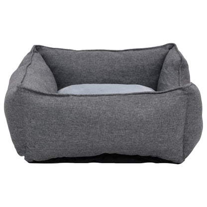 Hundebett 65X50X20 Cm Fleece Leinenoptik