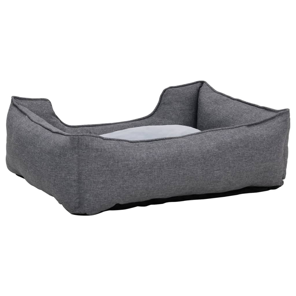 Hundebett 65X50X20 Cm Fleece Leinenoptik