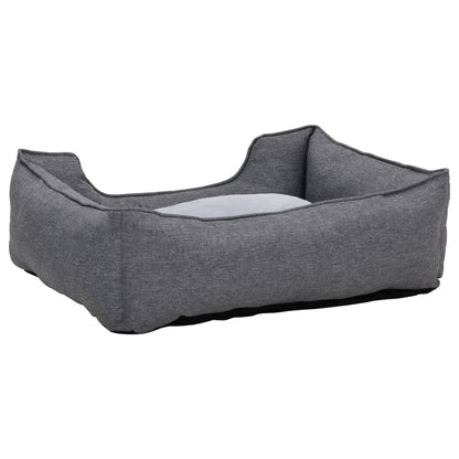 Hundebett 65X50X20 Cm Fleece Leinenoptik