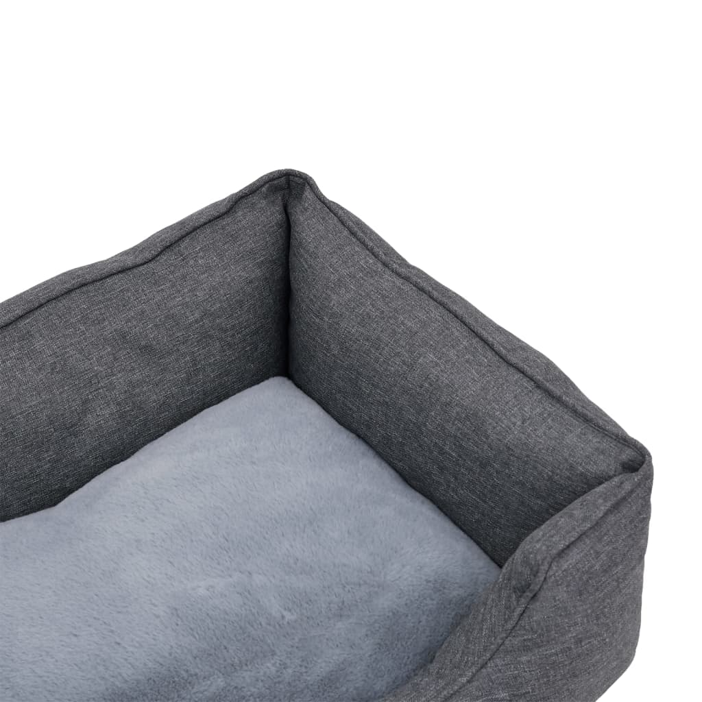 Hundebett 65X50X20 Cm Fleece Leinenoptik