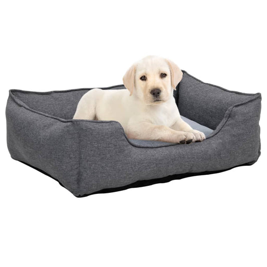 Hundebett 85,5X70X23 Cm Fleece Leinenoptik
