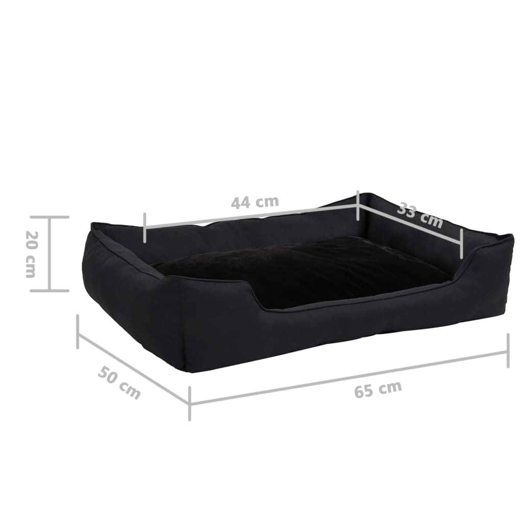 Hundebett 65X50X20 Cm Fleece Leinenoptik
