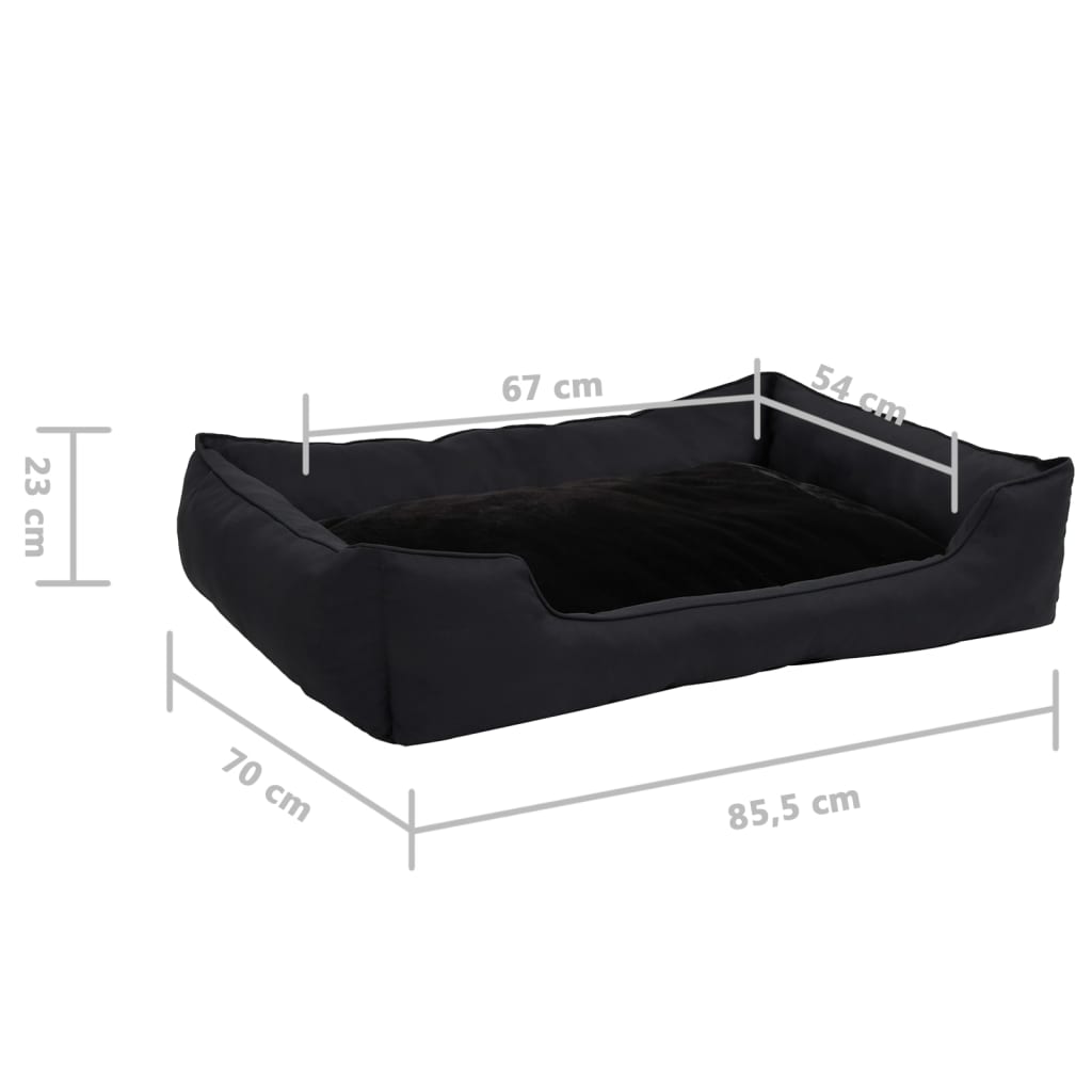 Hundebett 85,5X70X23 Cm Fleece Leinenoptik