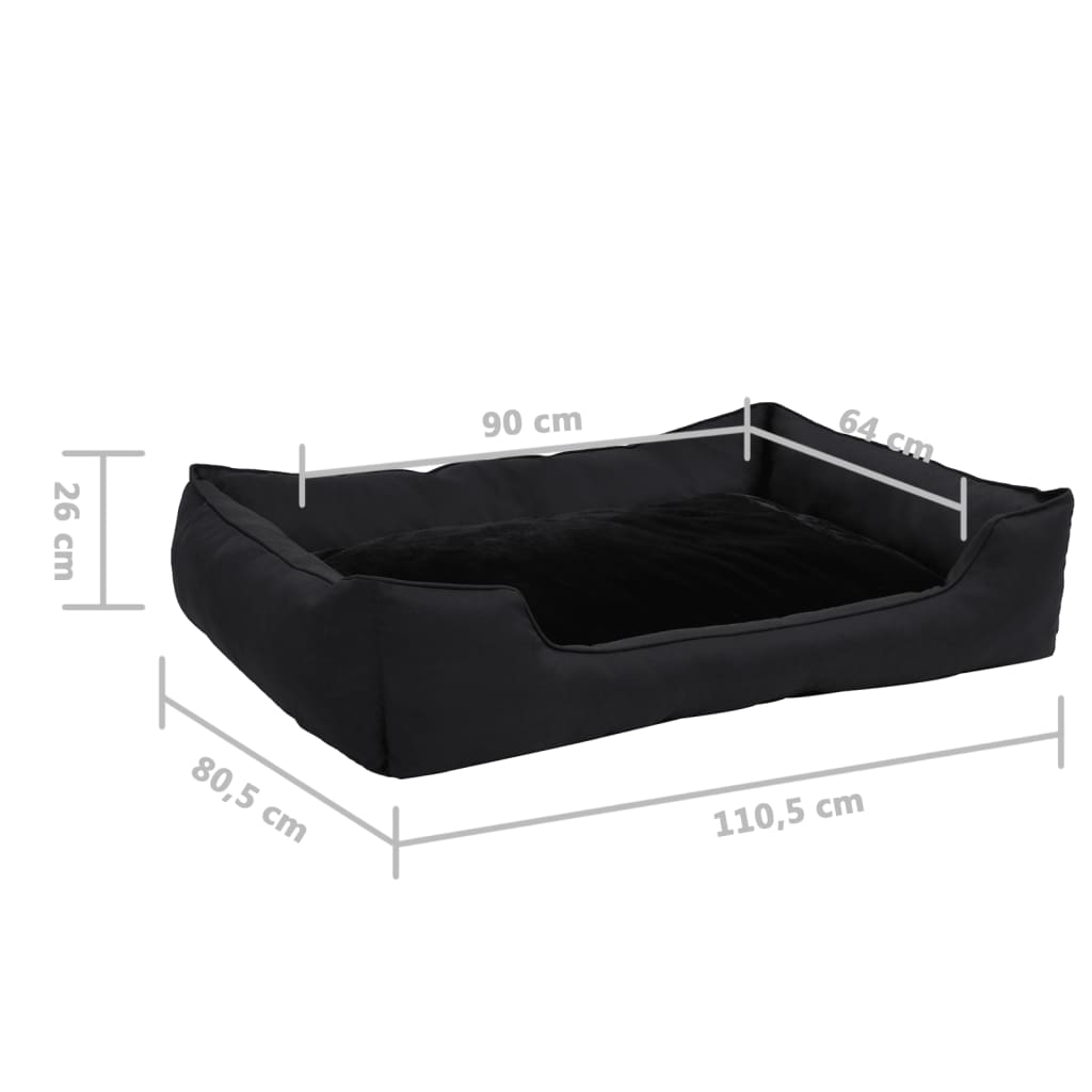 Hundebett 110,5X80,5X26 Cm Fleece Leinenoptik