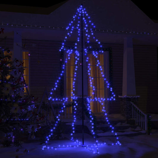 Weihnachtsbaum In Kegelform 300 Leds Indoor & Outdoor 120X220Cm Blau