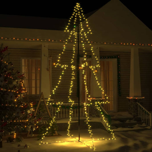 Weihnachtsbaum In Kegelform 360 Leds Indoor Outdoor 143X250 Cm Warmweiß
