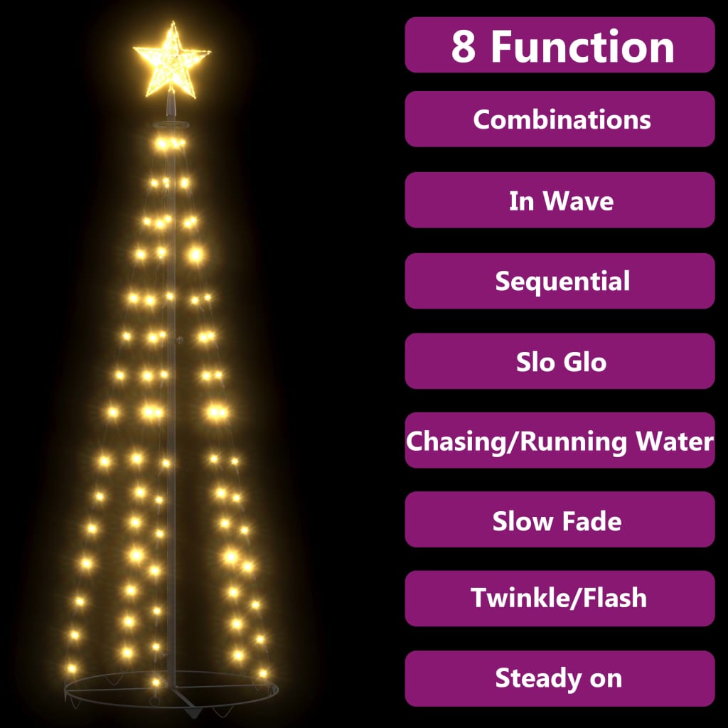 Weihnachtsbaum Kegelform 70 Leds Deko 50X120 Cm Warmweiß