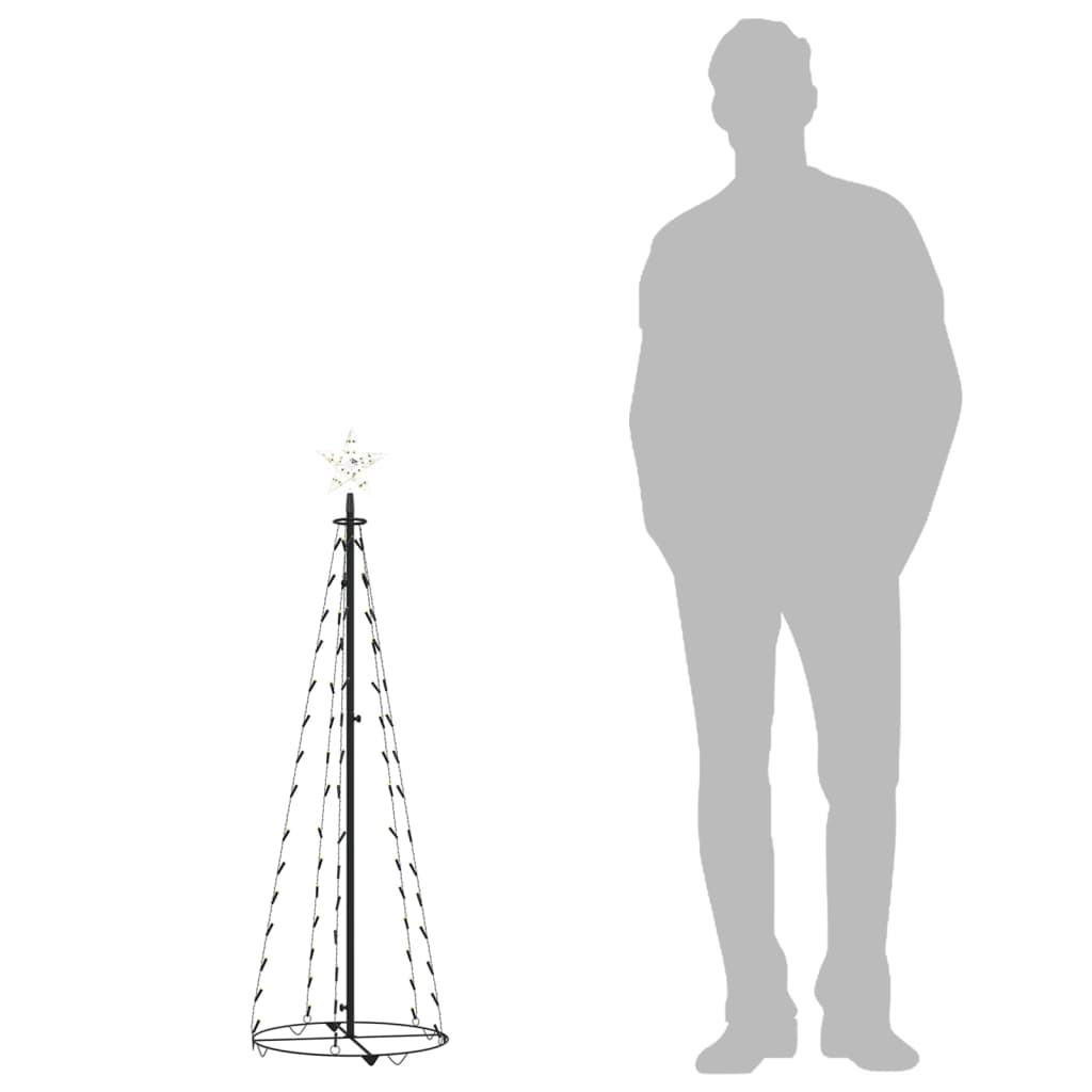 Weihnachtsbaum Kegelform 70 Leds Deko 50X120 Cm Warmweiß